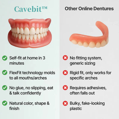 ✨Ends Today: 70% OFF! Cavebit™⏰ Custom-Fit Full Functional Dentures Make you more confident